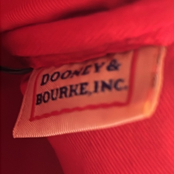 Dooney & Bourke Pebble Grain Triple Gold Zipper Crossbody Red Leather Purse EUC - Picture 8 of 14